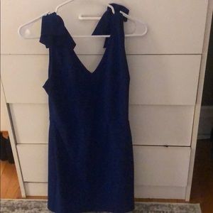 Aqua cobalt blue dress